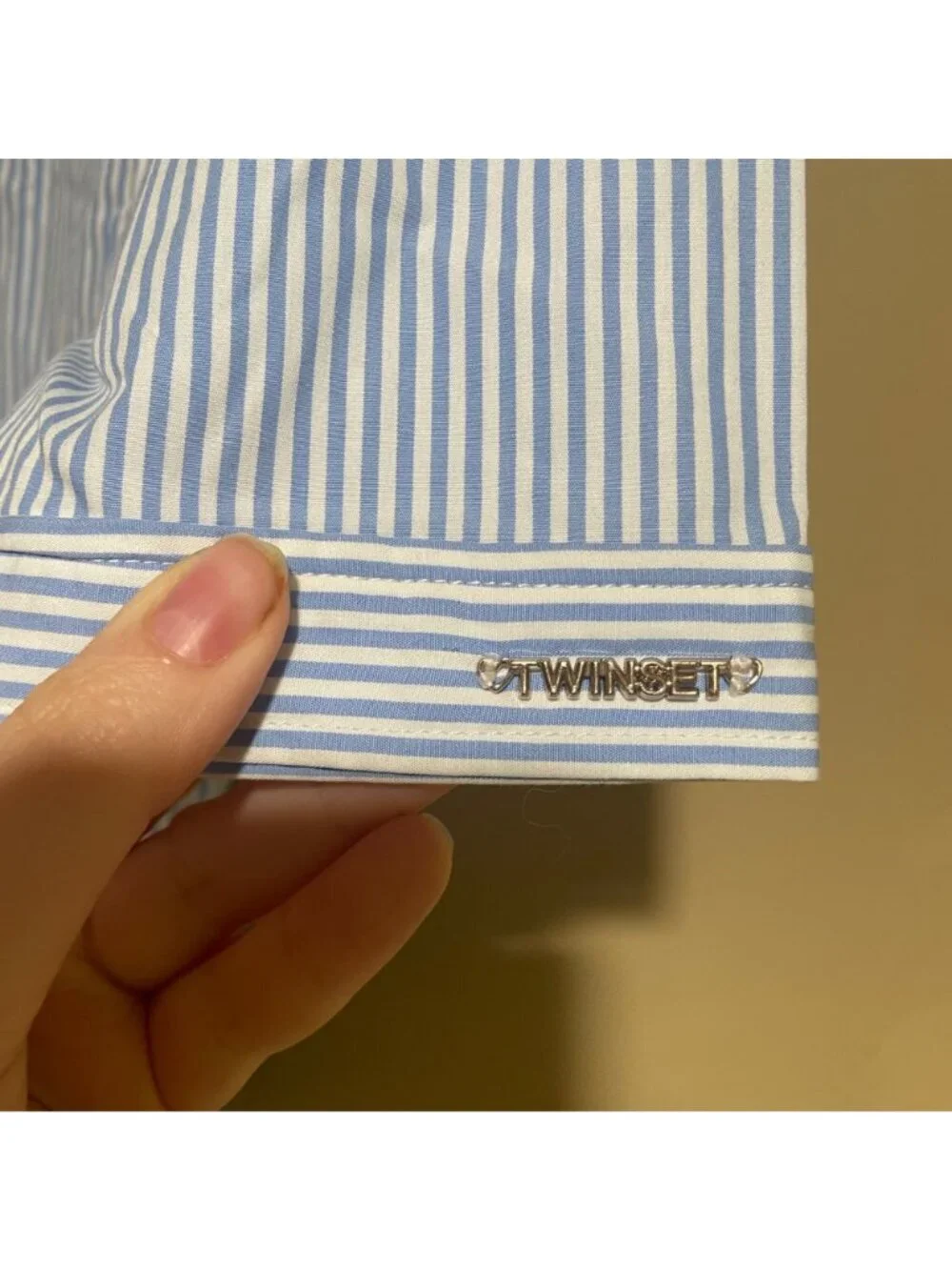 Twinset oversize poplin shirt and skirt set